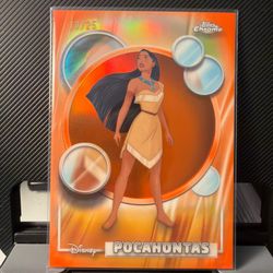 2026 Topps chrome Disney Pocahontas orange refractor /25 ssp rare