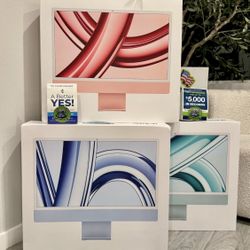 24” Apple iMac m4 chip 8 core 16gb 256gb Floor model display