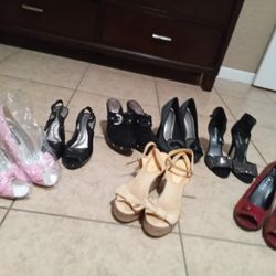 7 Pairs Of Heels Size 7.5