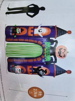 9ft Halloween Inflatable Haunted Castle Archway