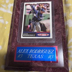 Alex Rodriguez, Autographed Card