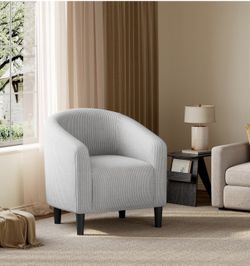 Barrel Elegant Armchair with Cozy Soft Padded,