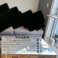 Liftable Coffee Table With Storage And Two Drawers