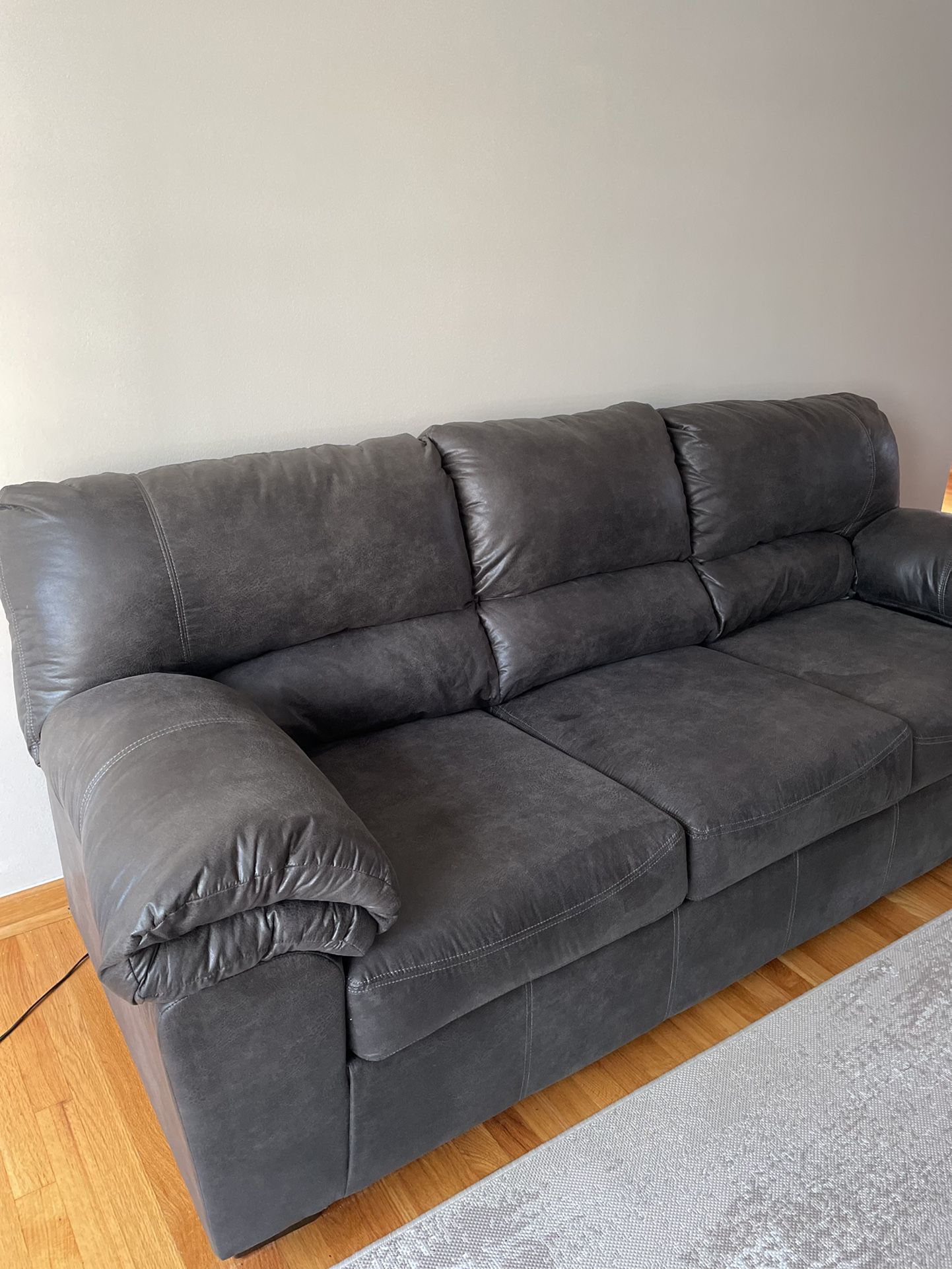 Couch (2 piece With Recliner) and Table Set