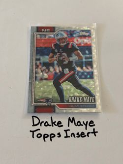 Drake May New England Patriots QB Topps Short Print Insert Card.