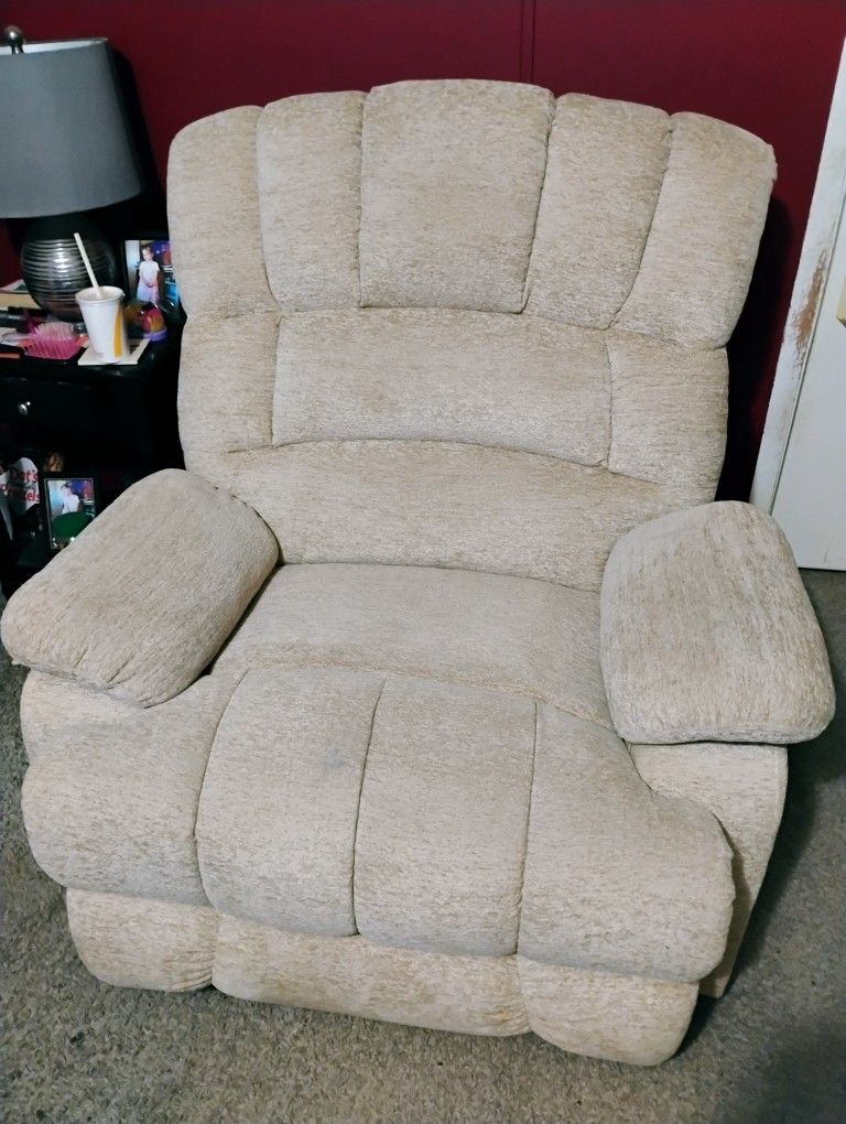 Two Lazy Boys Matching Swivel Reclining Rocking Chairs