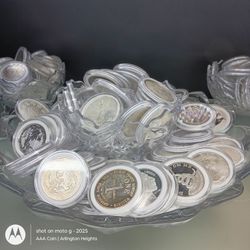 Silver Eagle Style Collectible Coins & 5 oz Silver Bullion Bars – Numismatic Items