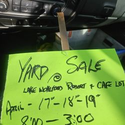 Yard sale 43 days