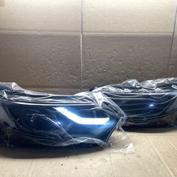 #65 2018-2021 Chevy Equinox LED DRL Black Halogen Headlight Pair 