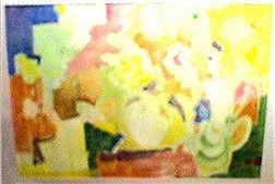 Watercolor Abstract by Dunkle 30 inches long x 22 inches wide