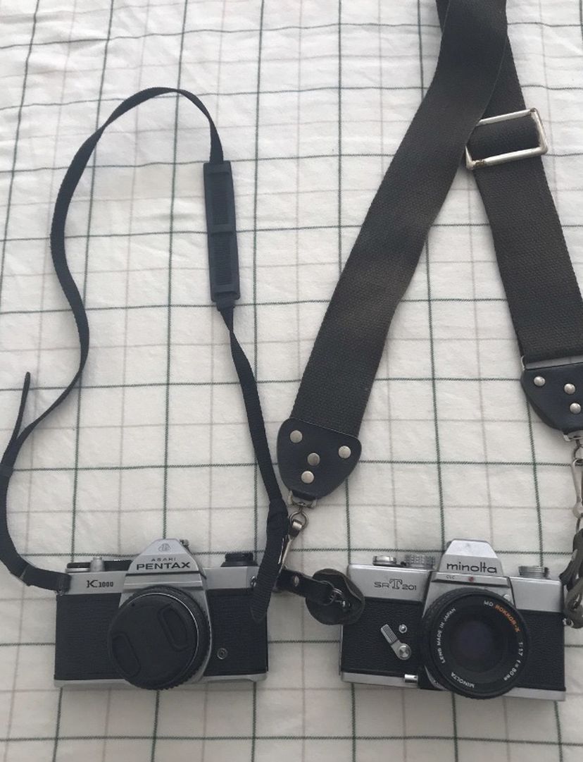 Pair of vintage film cameras