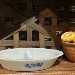 Vintage Divided Glasbake Oval dish 