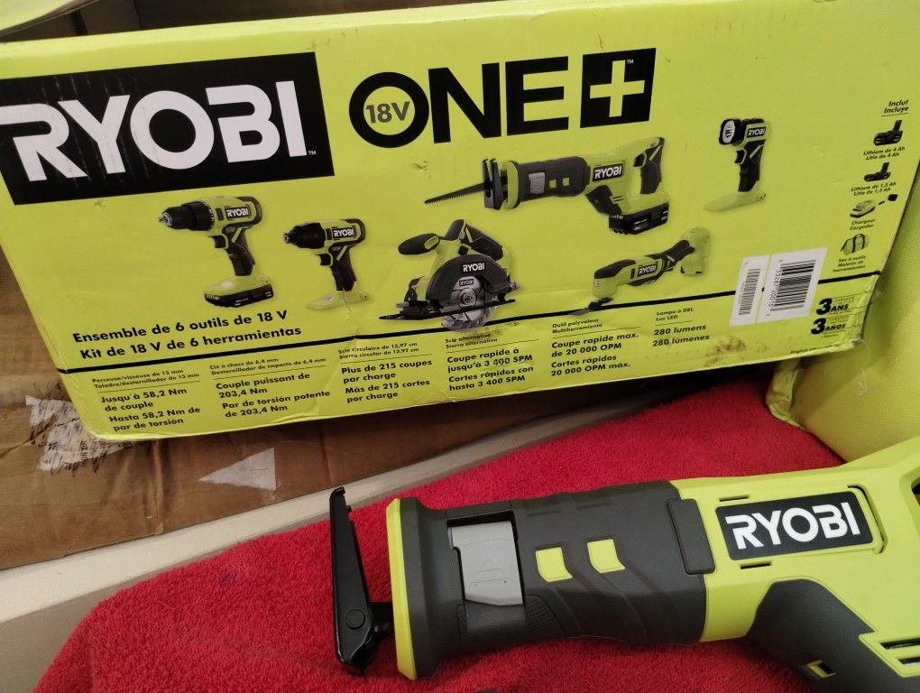 18 Volt Ryobi 6 Tools Combo Kit $$200 Fijo Presio Firme