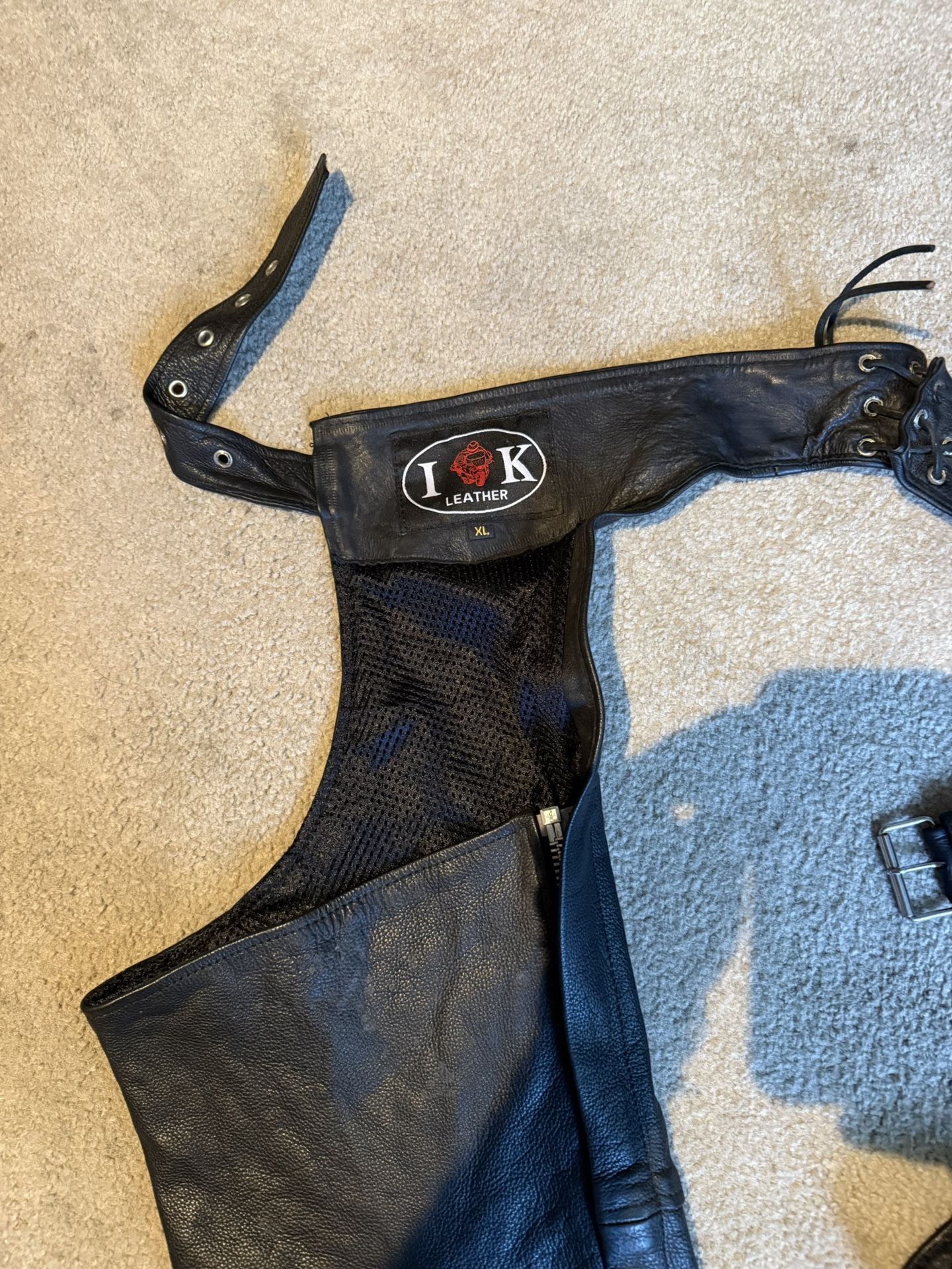 Lever Worn Leather Chaps XL