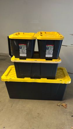 Storage bins with lids