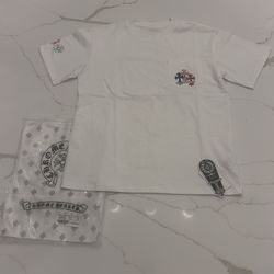 Chrome Hearts Multicolor Cross Tee – Men’s Medium – White Multi– New