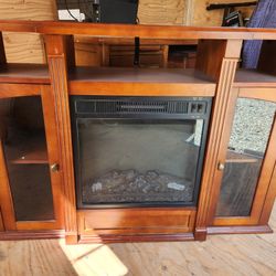 Flameless Electric Heater in Cabinet/TV Stand