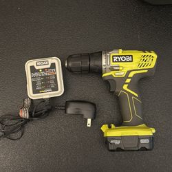 Ryobi 12v drill with battery and charger