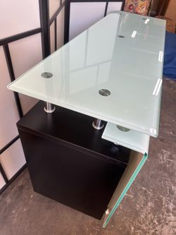 Modern Glass and Wood Buffet or TV console