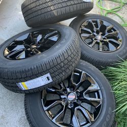 New Chevy Silverado Rims And Tires 20” Oem Factory Wheels Rines Y Llantas Nuevas Fits Silverado Tahoe Z71 Avalanche Suburban GMC Sierra Yukon
