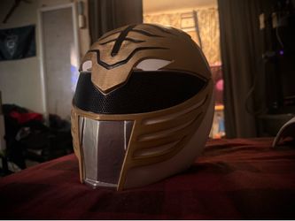 3D Printed and Painted White Ranger Helmet