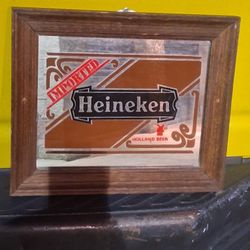 Vintage Heineken Beer Sign Mirror