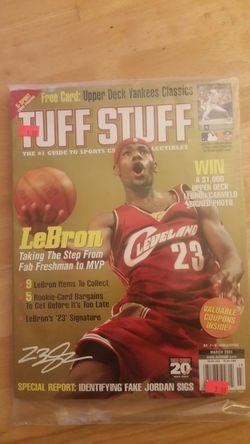 2005 tuff stuff. LeBron on cover.