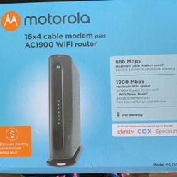 Motorola MG7550 16x4 High Speed ​​Cable Modem - Black