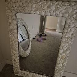 Decorative seashell wall mirrors