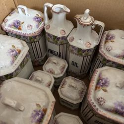 Beautiful antique canister set