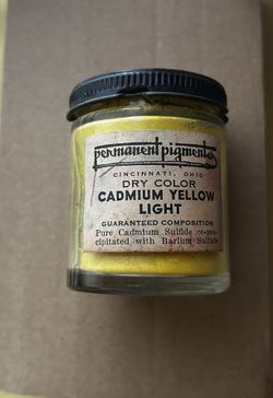 Vintage Permanent Pigments - Cadmium Yellow Light Glass Jar