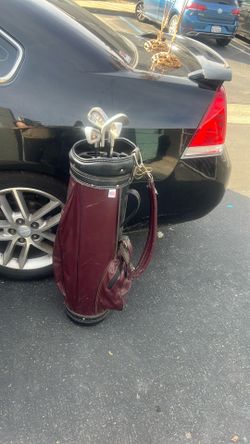 leather Golf Bag With Clubs