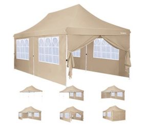 Canopy 10x20 Pop Up Canopy Tent with 6 Sidewalls