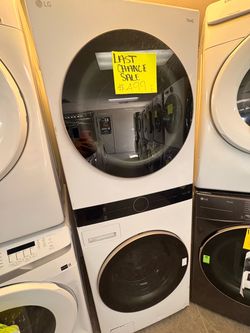 LG electric tower sold as is washer dryer