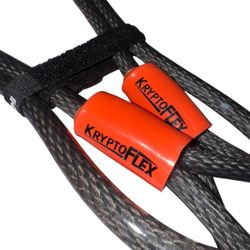 KRYPTONITE KRYPTOFLEX (4 FT) BIKE SECURITY CABLE LOCK LOOP ENDS STEEL BLACK PORTABLE