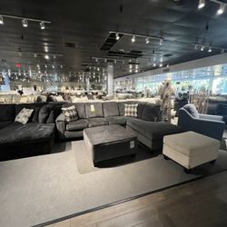 Grey 2PC Chaise Sectional Couch