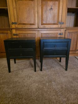 Modern black end tables night stands side tables