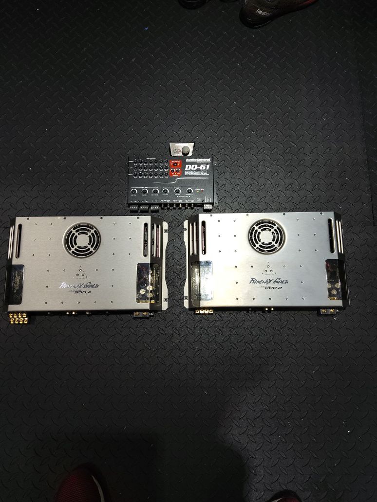 Car audio system amplifiers and EQ Phoenix Gold Audio Control