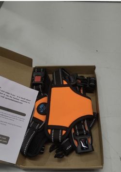 PHOEPET No Pull Dog Harness Medium Reflective Front Clip Vest, Orange - NEW