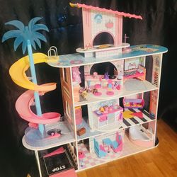 Doll House lol Wooden With Tons Of Accessories