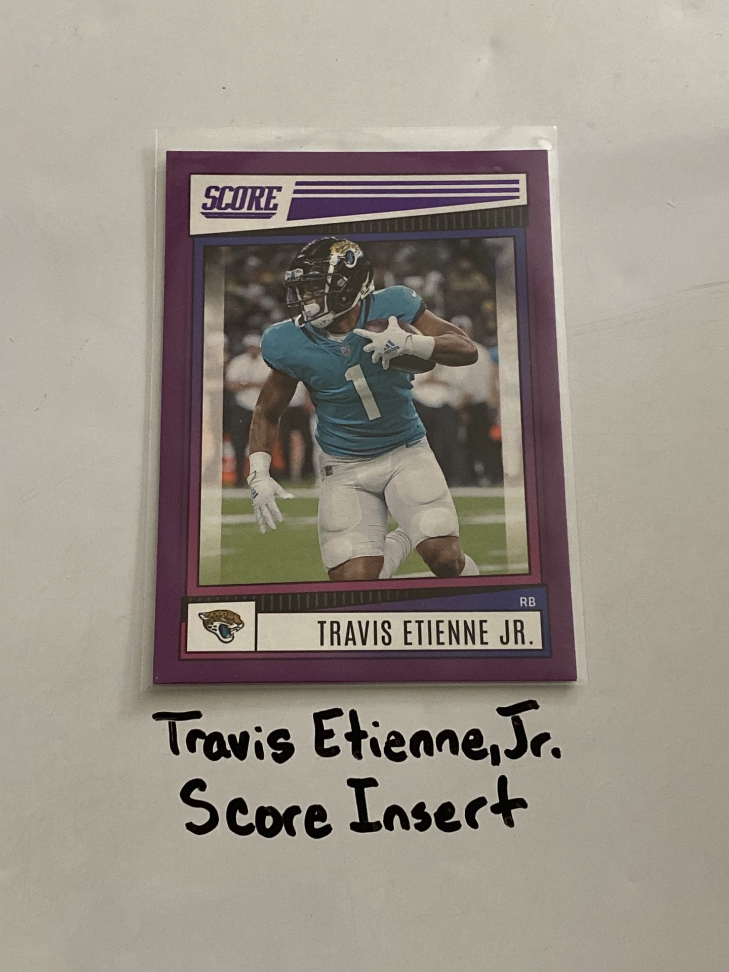 Travis Etienne,Jr. Jacksonville Jaguars RB Score Short Print Insert Card.