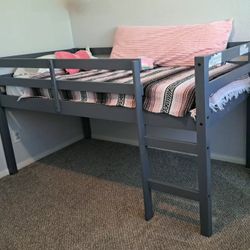Grey Twin Loft Bed