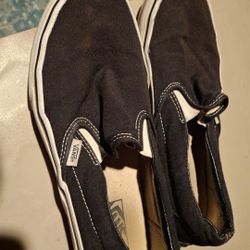 Mens Size 9 Black Vans Womens 10.5