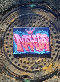 Custom Graffiti Name Canvas