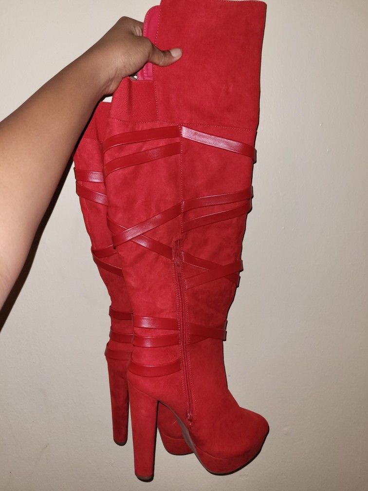 Thigh High Heeled Boot