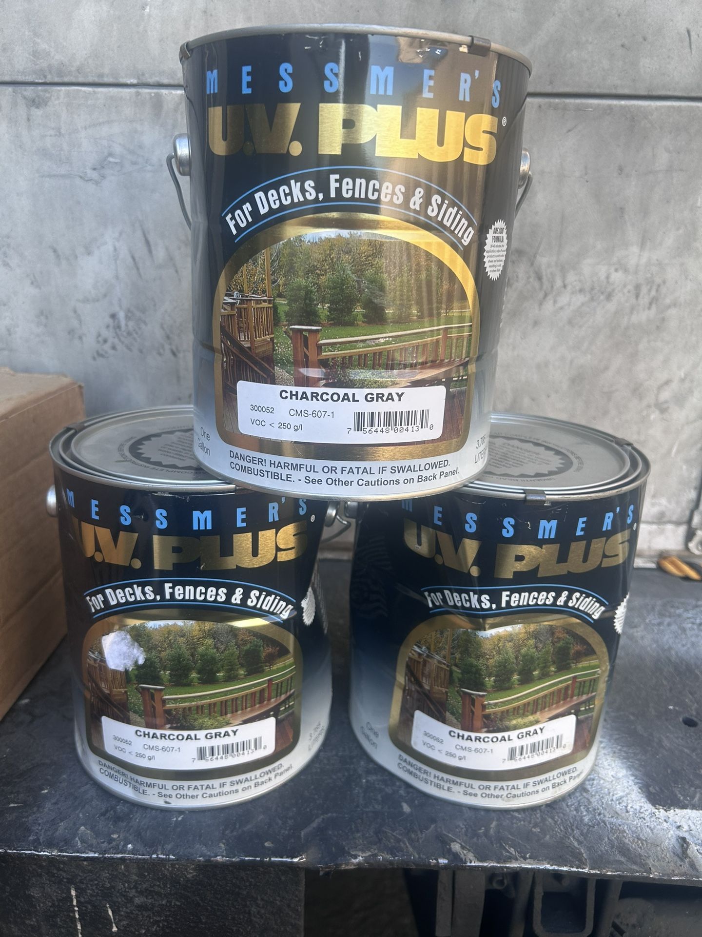 3gal Messmers Oil Base Wood Stain “Charcoal Gray”