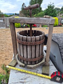 Vintage Wood Fruit, Cider, Wine Press