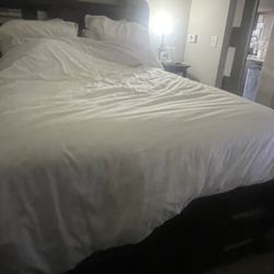 Dark Wood Bed frame 