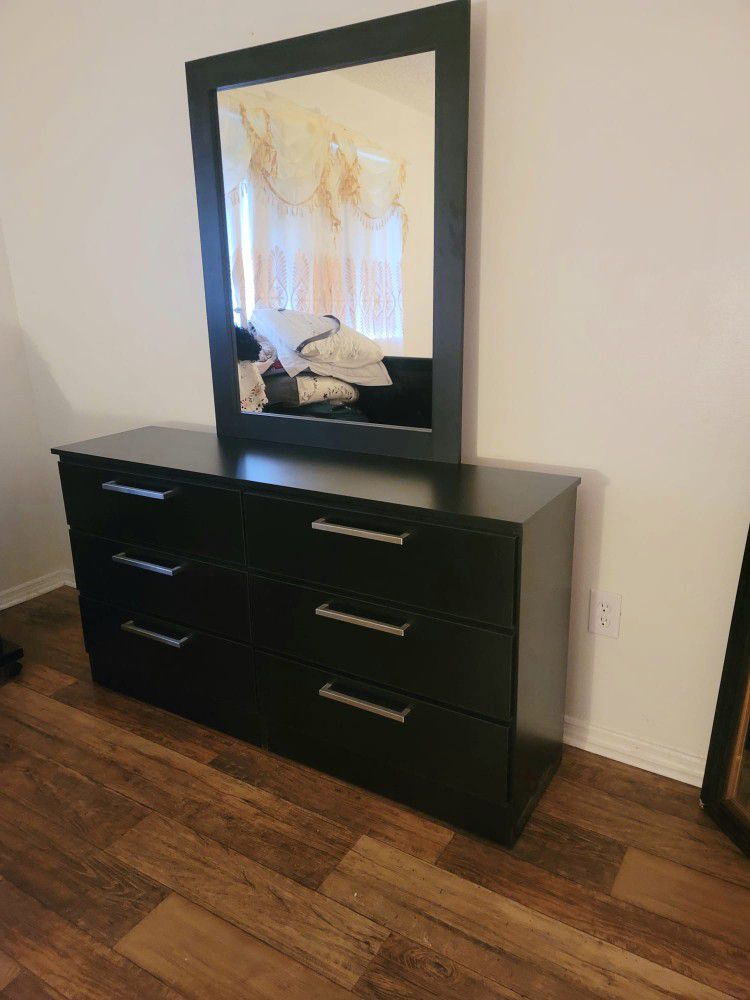 NEW 6 DRAWER DOUBLE DRESSER WITH MIRROR 😊 ASSEMBLED