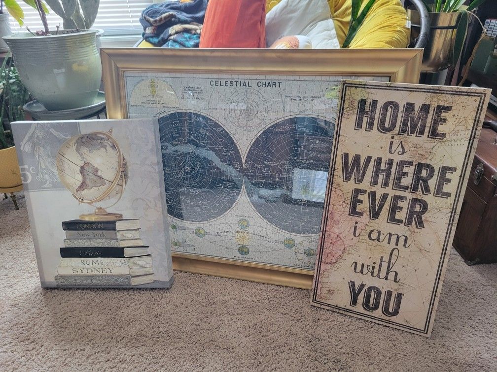 Map Themed Wall Art